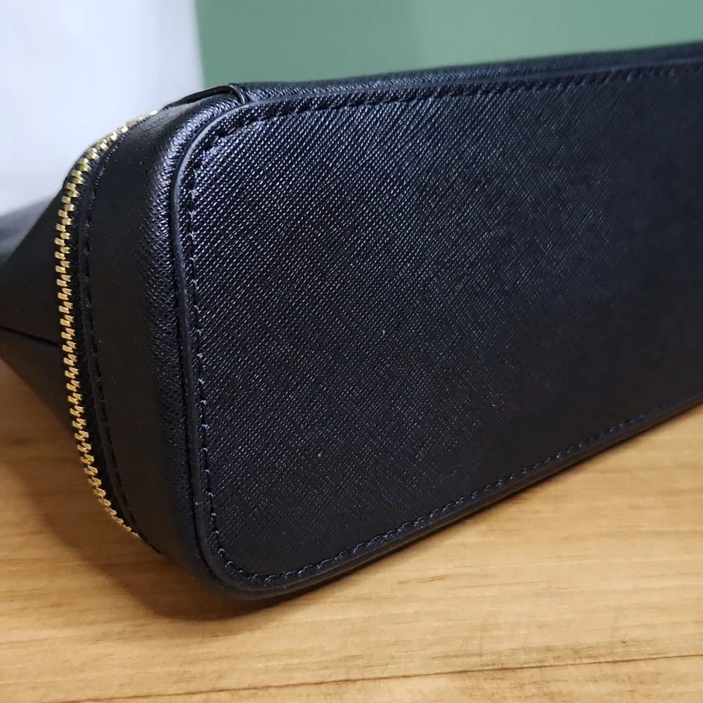 Michael Michael Kors Black Leather Travel/Cosmetic Pouch NWT